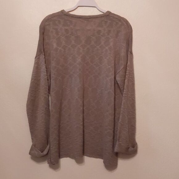 Light Brown Acrylic Transitional Fall Sweater Size M - Picture 5 of 8